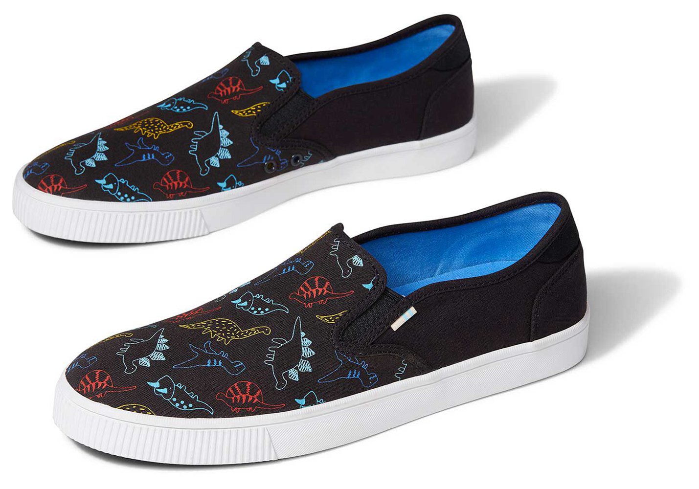 Toms Baja Dinosaur Doodles Slip On Black - Mens - 81723-JNUD